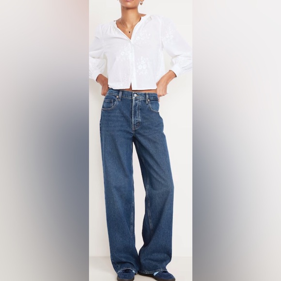 Old Navy Denim - Old Navy Mid-Rise Slouchy Wide-Leg Jeans